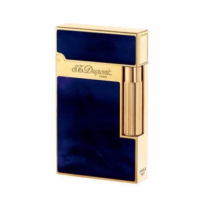 ACCENDINO S.T. DUPONT LINEA 2 ATELIER ORO GIALLO LACCATO NATURALE BLU 016134