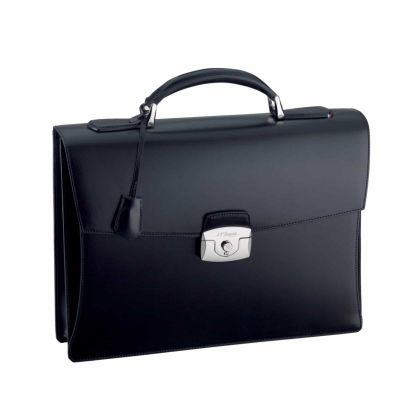 BORSA PORTADOCUMENTI S.T. DUPONT LINEA D PELLE NERA 181001 181001