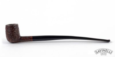 PIPA SAVINELLI CHURCHWARDEN 104 BILLIARD DRITTA RUSTICATA MARRONE P124ZBM-104