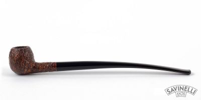 PIPA SAVINELLI CHURCHWARDEN 202 APPLE DRITTA RUSTICATA MARRONE P124ZBM-202