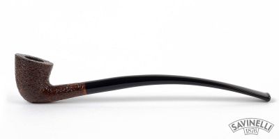 PIPA SAVINELLI CHURCHWARDEN 921 DUBLIN CURVA RUSTICATA MARRONE P124ZBM-921