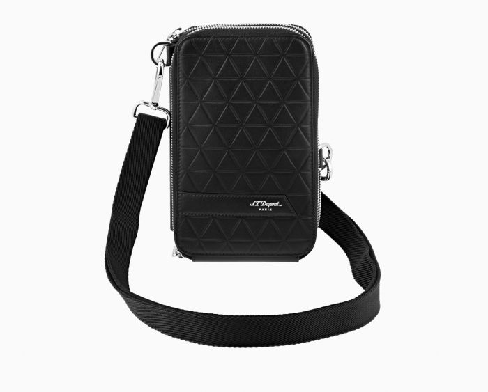 BORSA A TRACOLLA S.T. DUPONT FIREHEAD PELLE NERA 160011