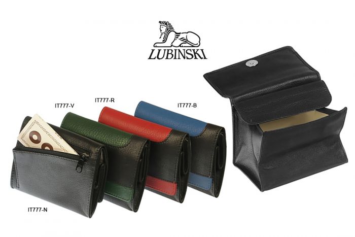 BUSTA PORTATABACCO RYO LUBINSKI CUT POCHETTE AVVOLGIBILE IN MORBIDA PELLE DI NAPPA, RICAMI COLORATI IT777 IT777