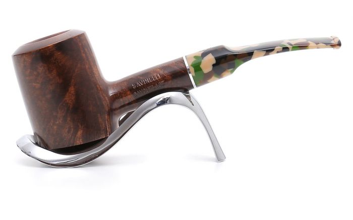 PIPA SAVINELLI CAMOUFLAGE 310 KS POKER SEMICURVA LISCIA P404LMS-310