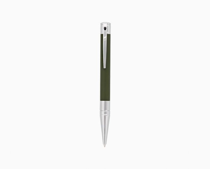 PENNA S.T. DUPONT D-INITIAL A SFERA LACCA VERDE MILITARE/METALLO ARGENTATO 265226