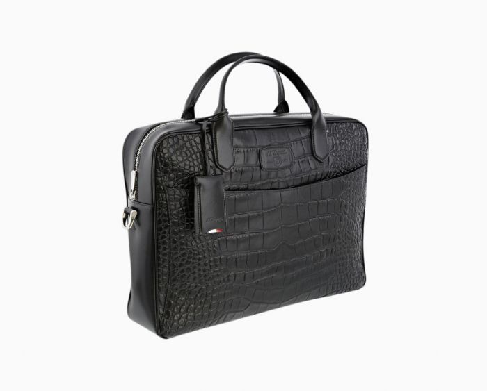 BORSA PORTADOCUMENTI S.T. DUPONT CROCO DANDY PELLE NERA 181063 181063