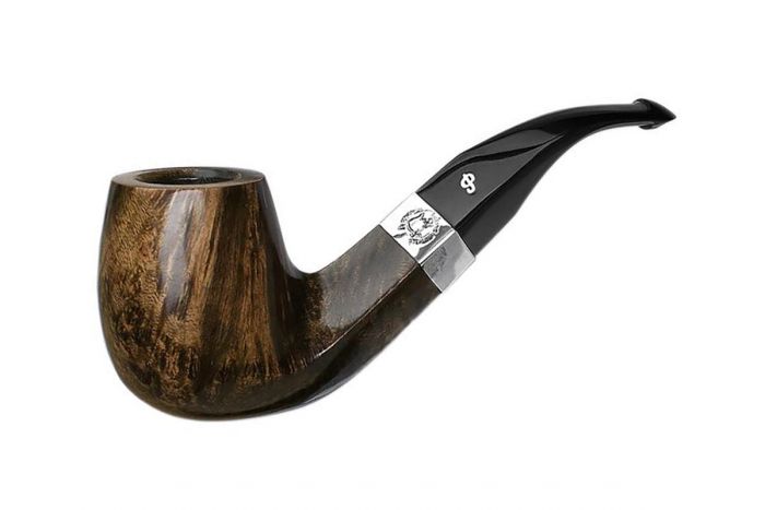 PIPA PETERSON SHERLOCK HOLMES DARK SMOOTH MILVERTON P-LIP BENT BILLIARD MilMILVE-SDK-P-