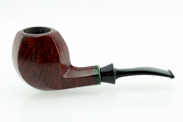 KRISTIANSEN L EMMA HALF-BENT PANEL APPLE SMOOTH DARK BROWN PIPE PKAL19-L002