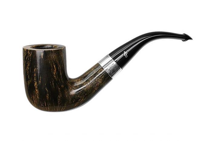 PIPA PETERSON SHERLOCK HOLMES DARK SMOOTH RATHBONE P-LIP 9 MM BENT BILLIARD RATRATHB-SDK-PF