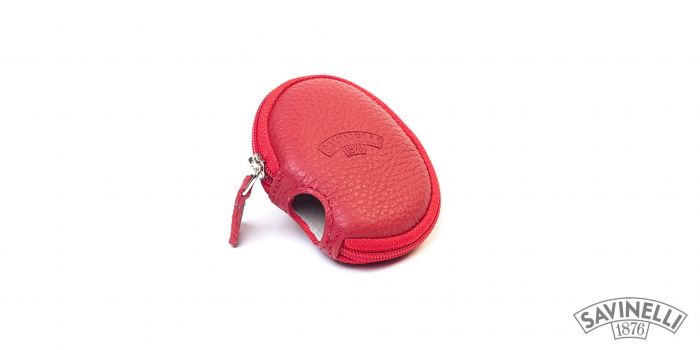 COPRI FORNELLO PIPA SAVINELLI IN PELLE ROSSO T668-B