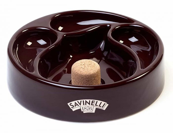 POSACENERE POSA PIPA BATTI PIPA SAVINELLI 3 POSTI MARRONE IN CERAMICA W1008-MARRONE