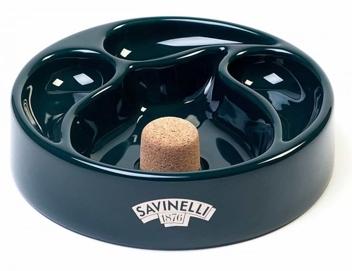 POSACENERE POSA PIPA BATTI PIPA SAVINELLI 3 POSTI VERDE IN CERAMICA W1008-VERDE