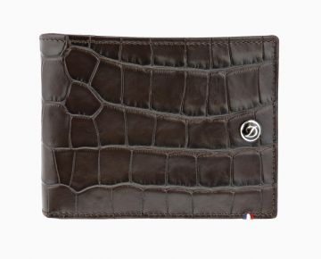 PORTAFOGLIO S.T. DUPONT CROCO DANDY PELLE MARRONE 8 CARTE DI CREDITO 180163 180163